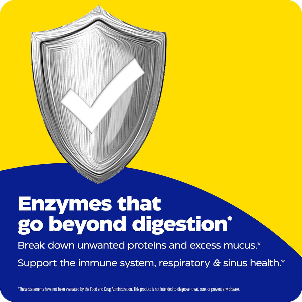Enzymedica Immune Defense ingredients glyph highlights proteolytic enzymes.