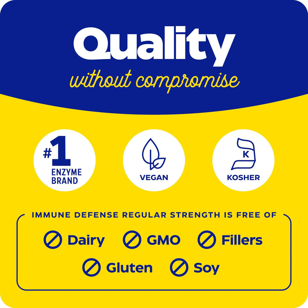 Enzymedica Immune Defense packaging with eco-friendly messaging.