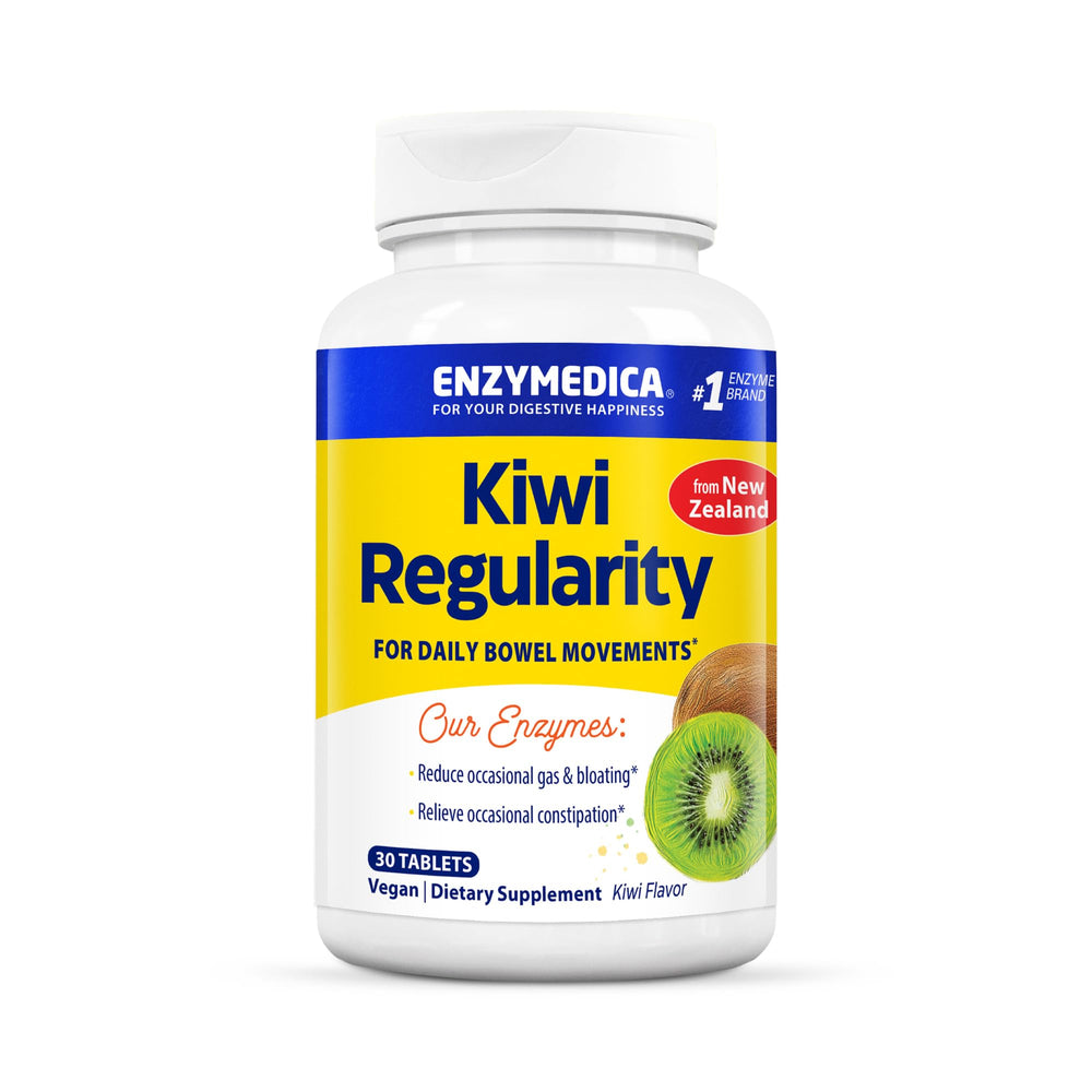 Enzymedica Kiwi Regularity bottle promoting gentle daily bowel movements