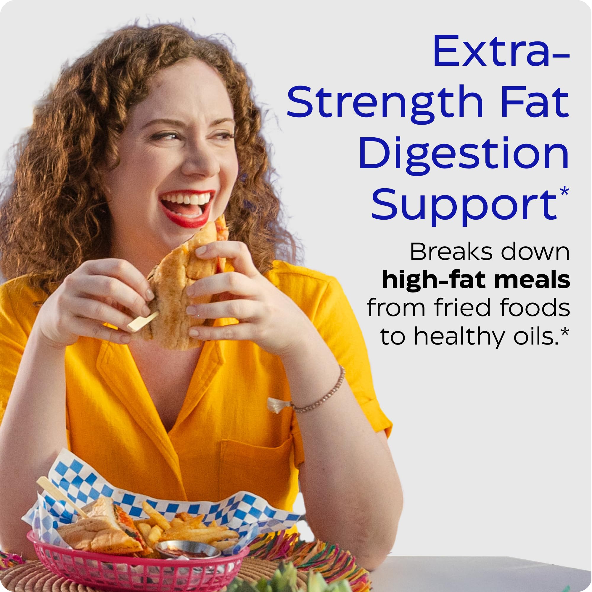 Enzymedica Lypo Gold capsule aiding bloating and gas relief after meals