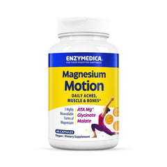 Enzymedica Magnesium Motion bottle front displays three magnesium forms for versatile daily support.