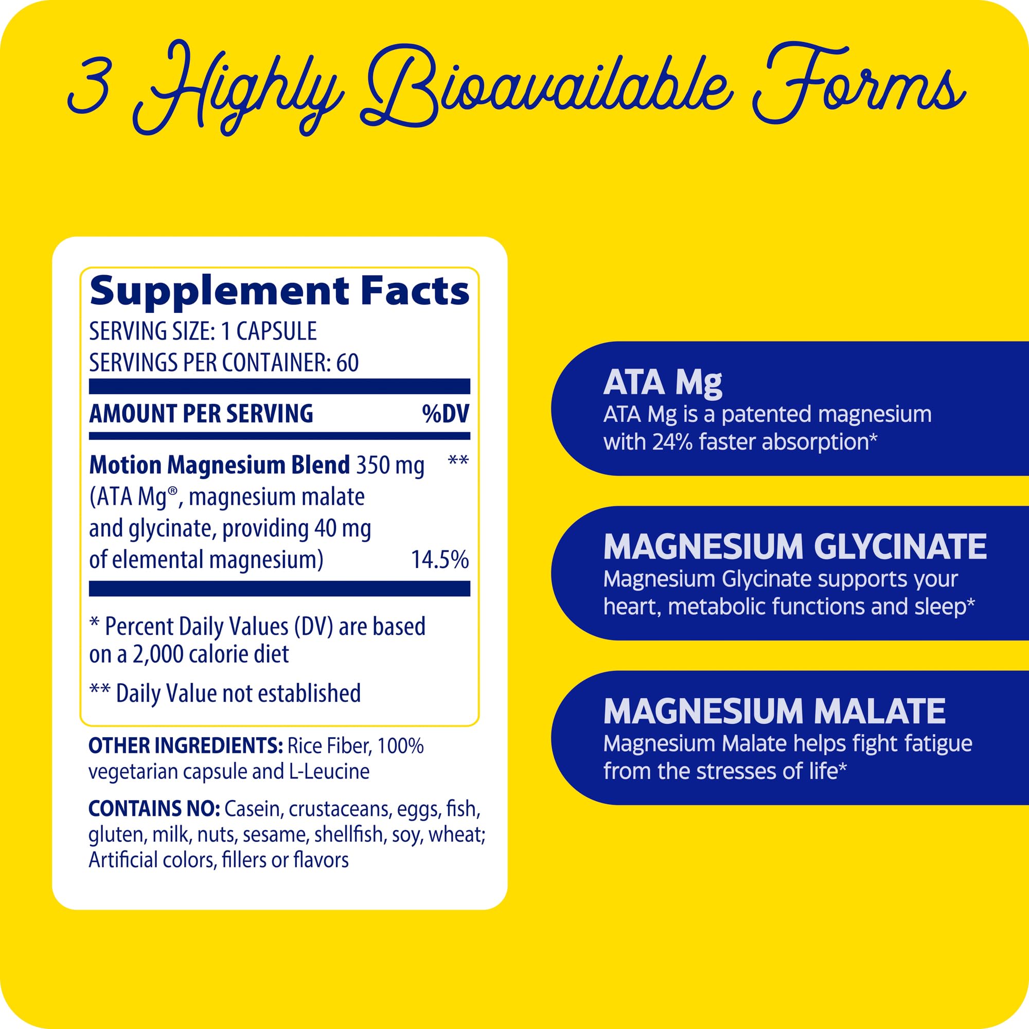 Enzymedica Magnesium Motion in-bottle shot emphasizes capsule texture.