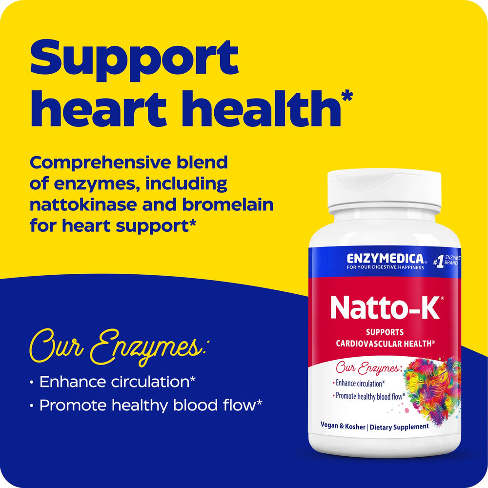 Enzymedica Natto-K capsules close-up for convenient dosing.