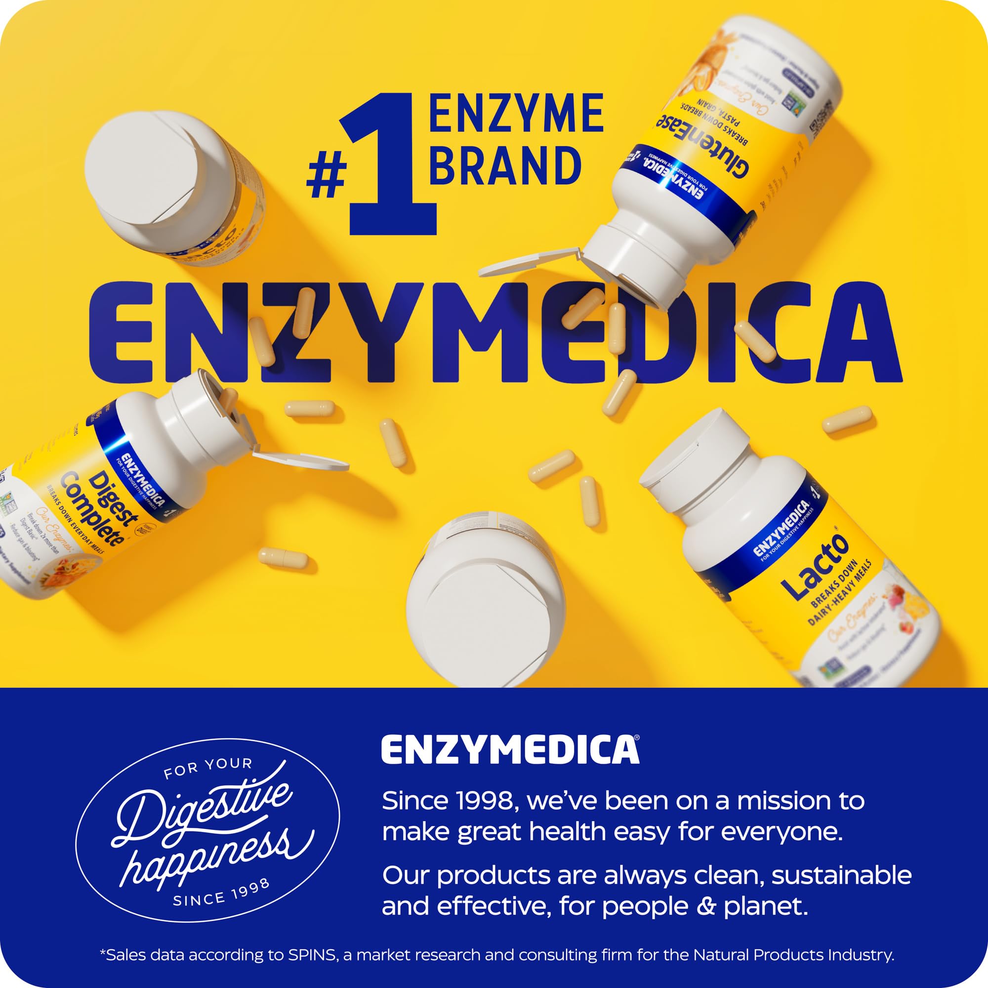 Enzymedica Natto-K dosage instructions for empty-stomach intake.