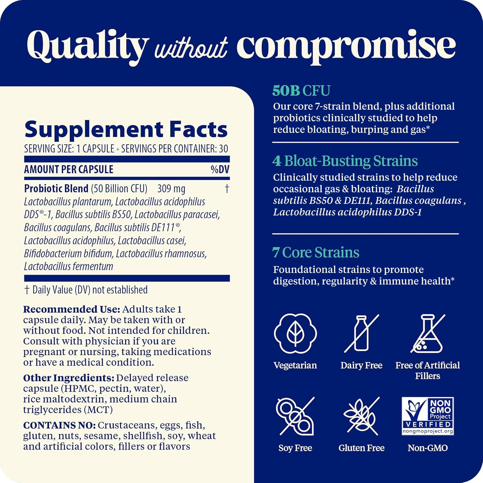 Enzymedica SubCulture Probiotics digestive-benefits graphic suggests reduced gas.
