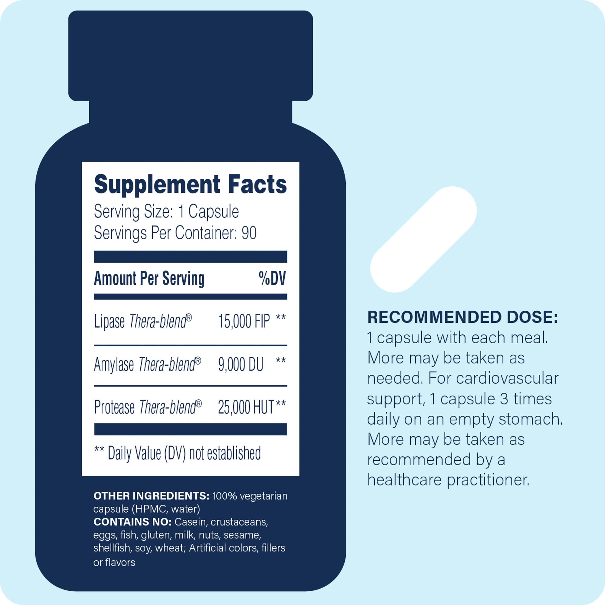 Enzyme Science Lypo Optimize bottle label showing vegan and kosher certification