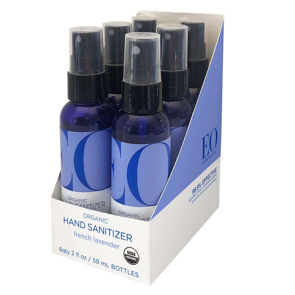 EO Organic Hand Sanitizer Spray French Lavender bottle for quick sanitizing on the go