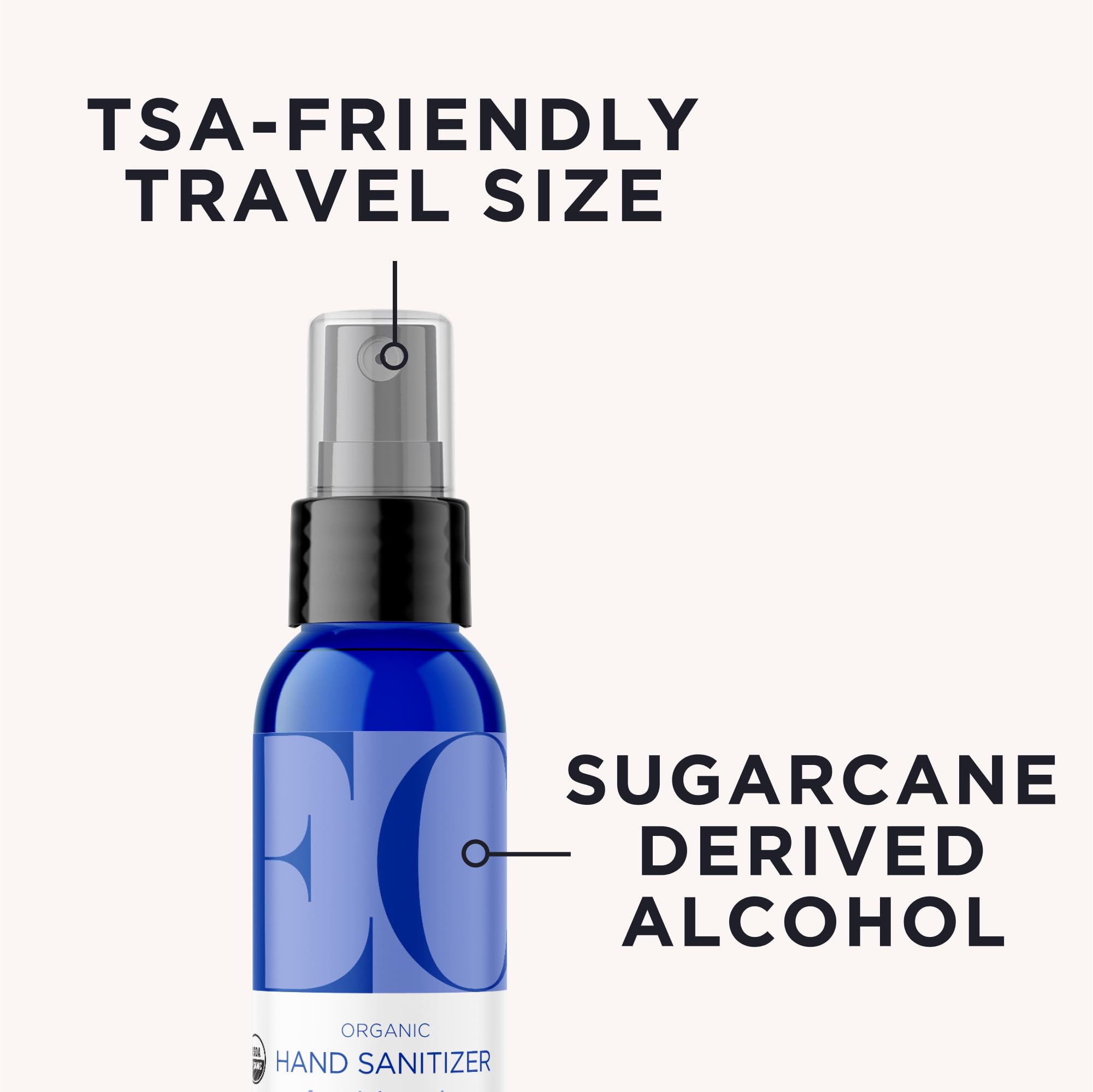 Six 2-ounce EO spray bottles shown, ideal for travel and daily use