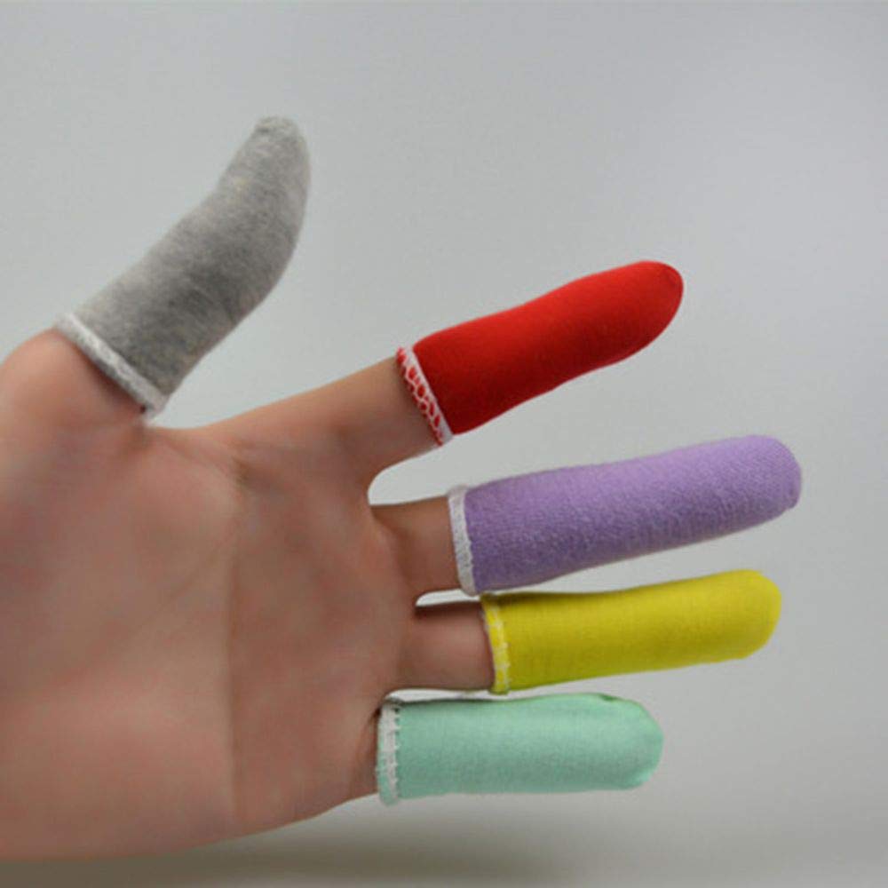 EORTA non-irritating antistatic cotton fibers protect skin during random-color finger tasks.