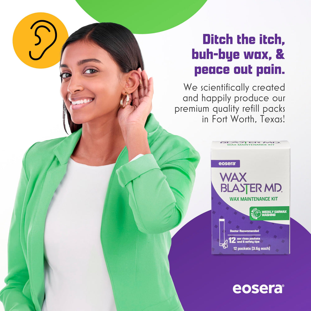 eosera Brand packaging showcasing premium quality ear care products.