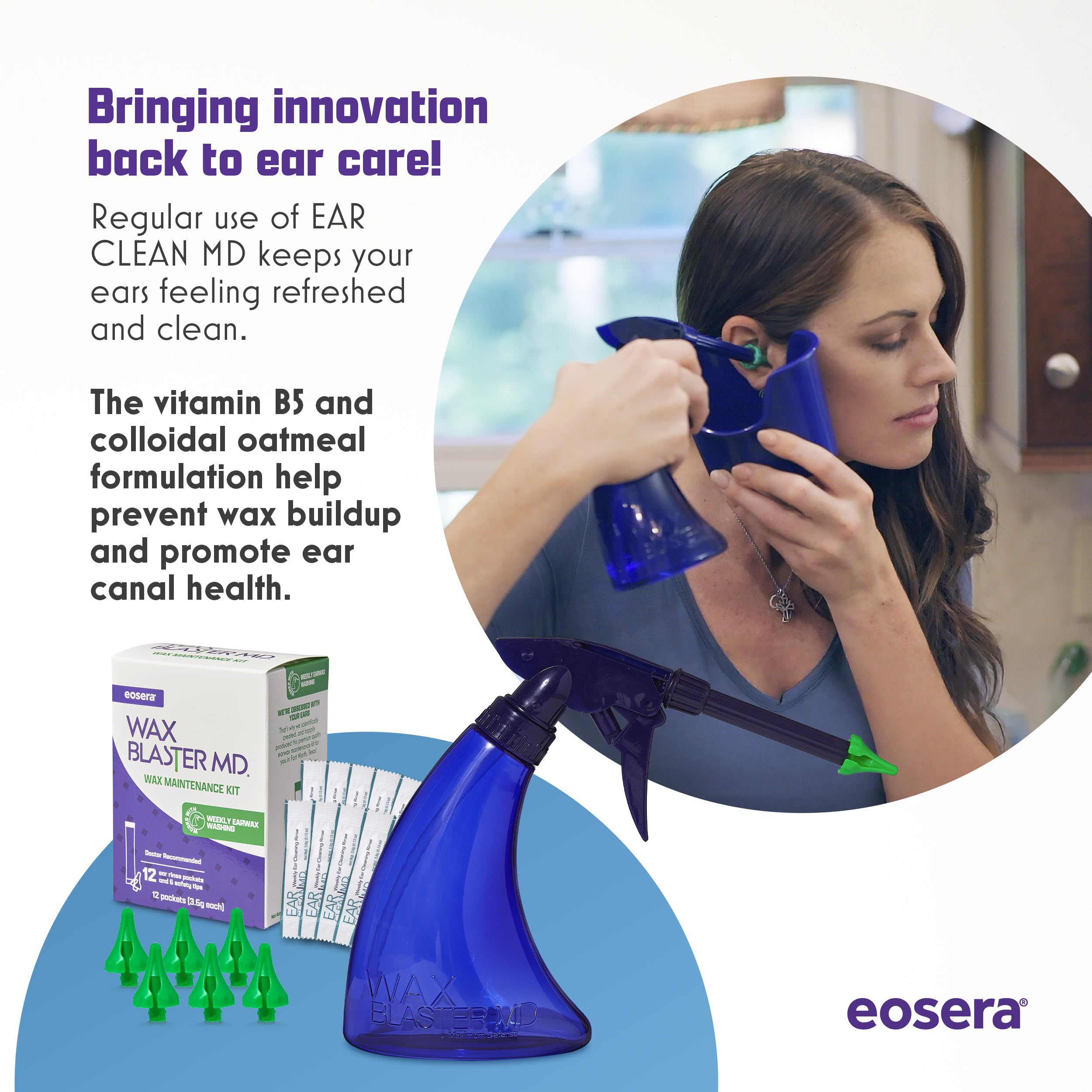 eosera Ear care weekly maintenance scene with clean ears.