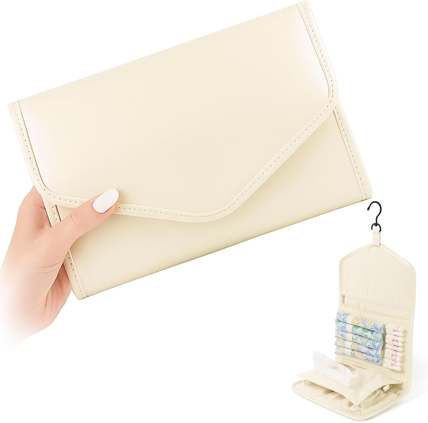 EPEDAL24 sanitary napkin storage bag with four compartments for easy organization on the go.
