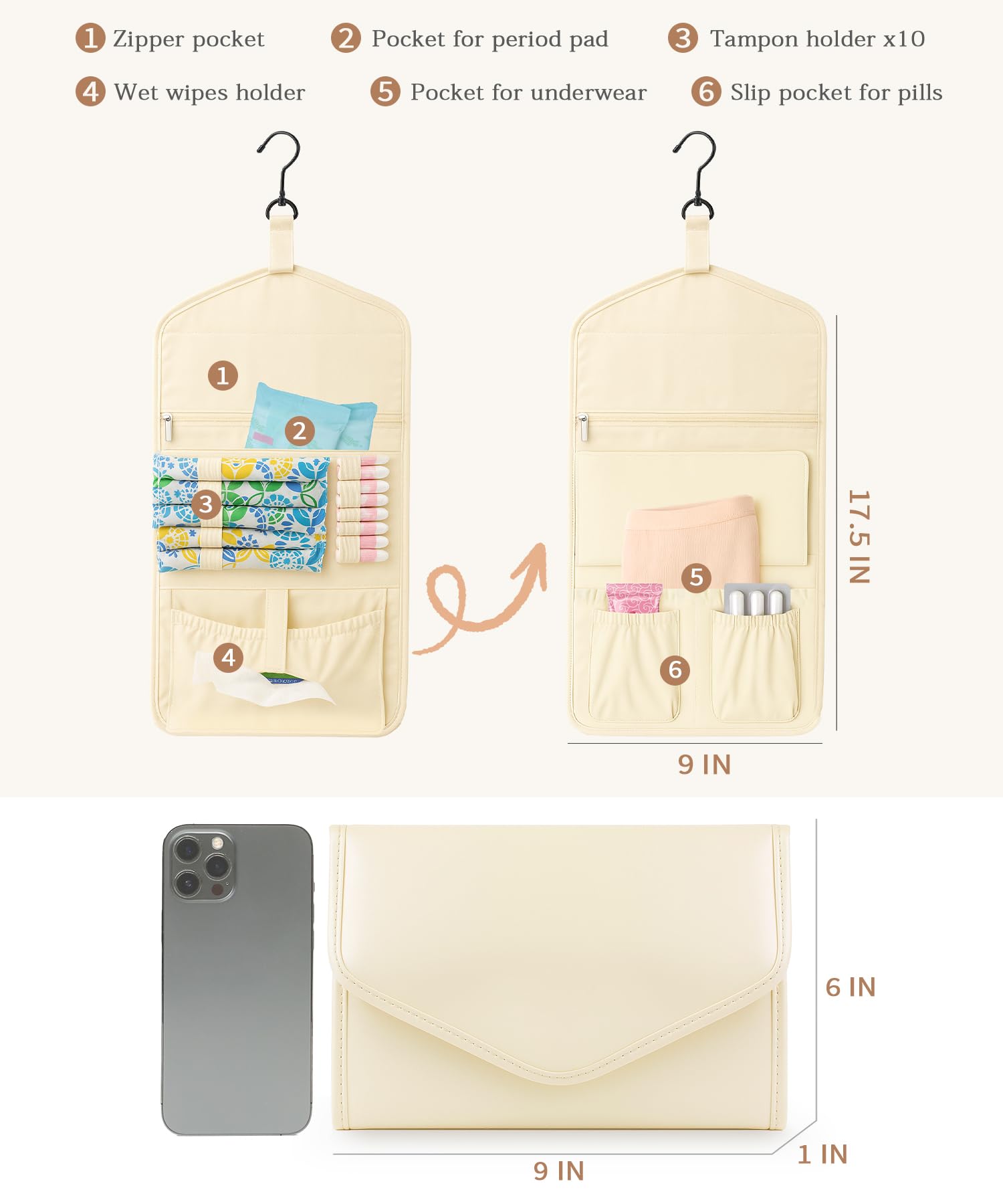 EPEDAL24 waterproof PU leather exterior protects contents during travel.