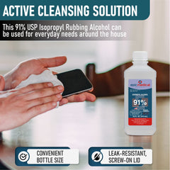 Epic Medical Supply isopropyl alcohol 91% liquid is clear and versatile