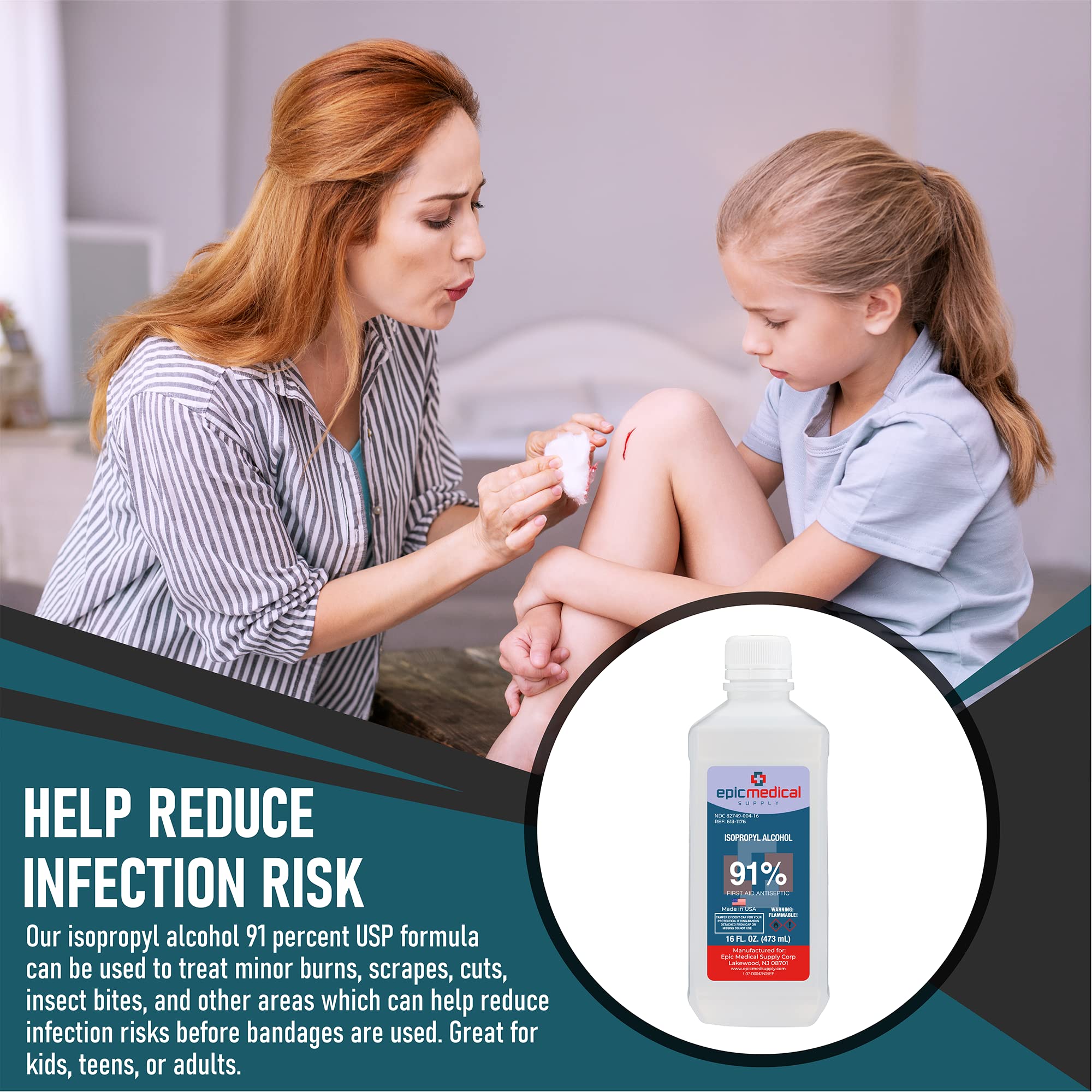 Epic Medical Supply 91% isopropyl alcohol kit for skin prep and more