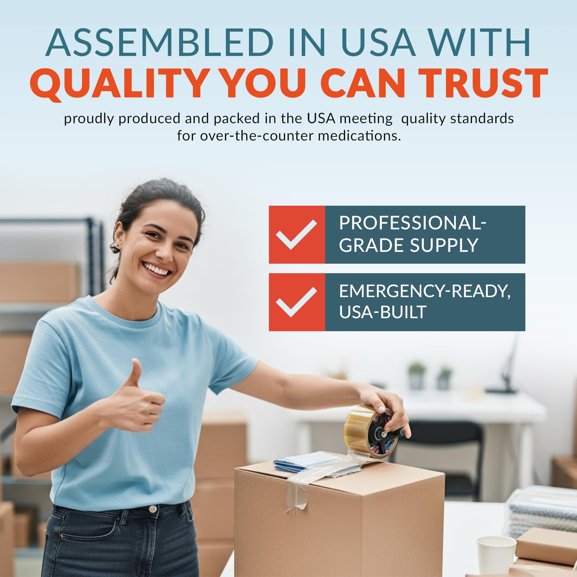 Epic Medical Supply: uso rápido en escritorio y bolsos de mano.