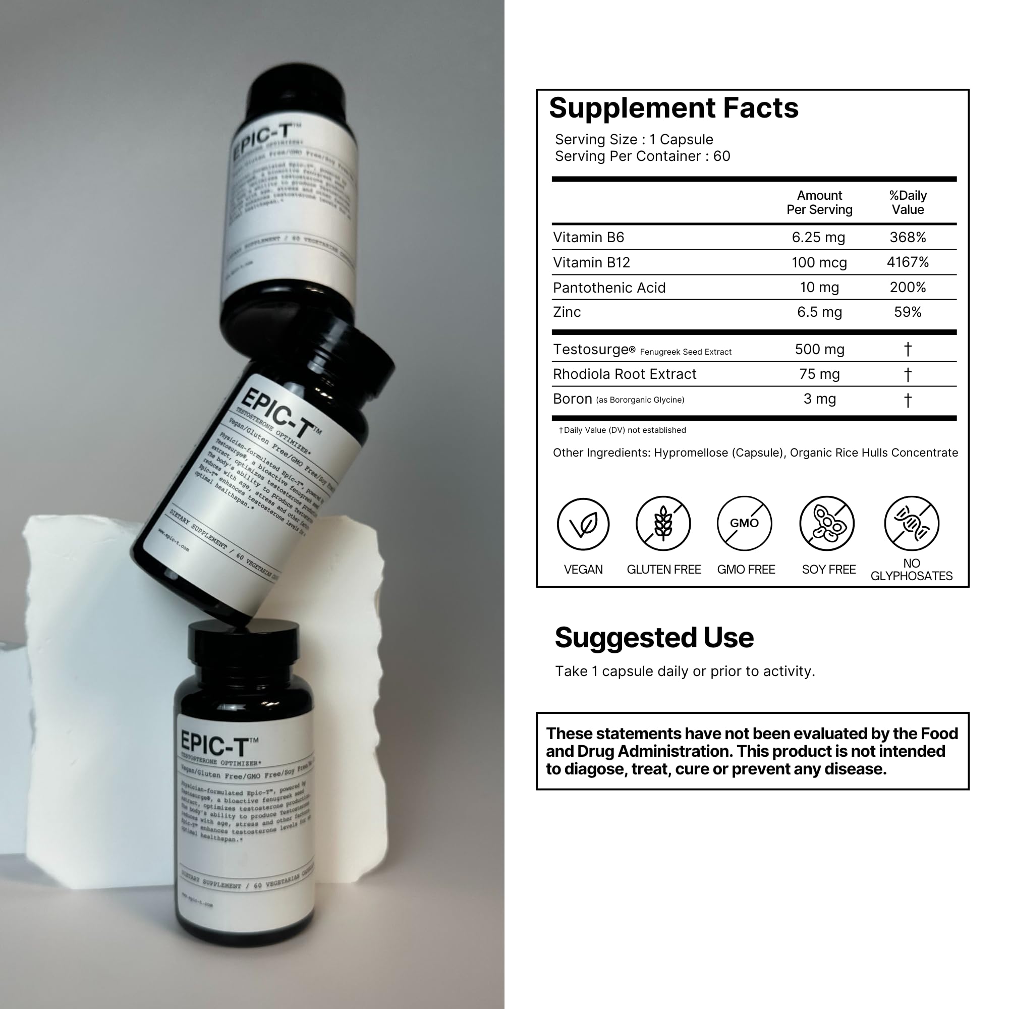 EPIC-T packaging with recyclable materials underscores clean-label approach.