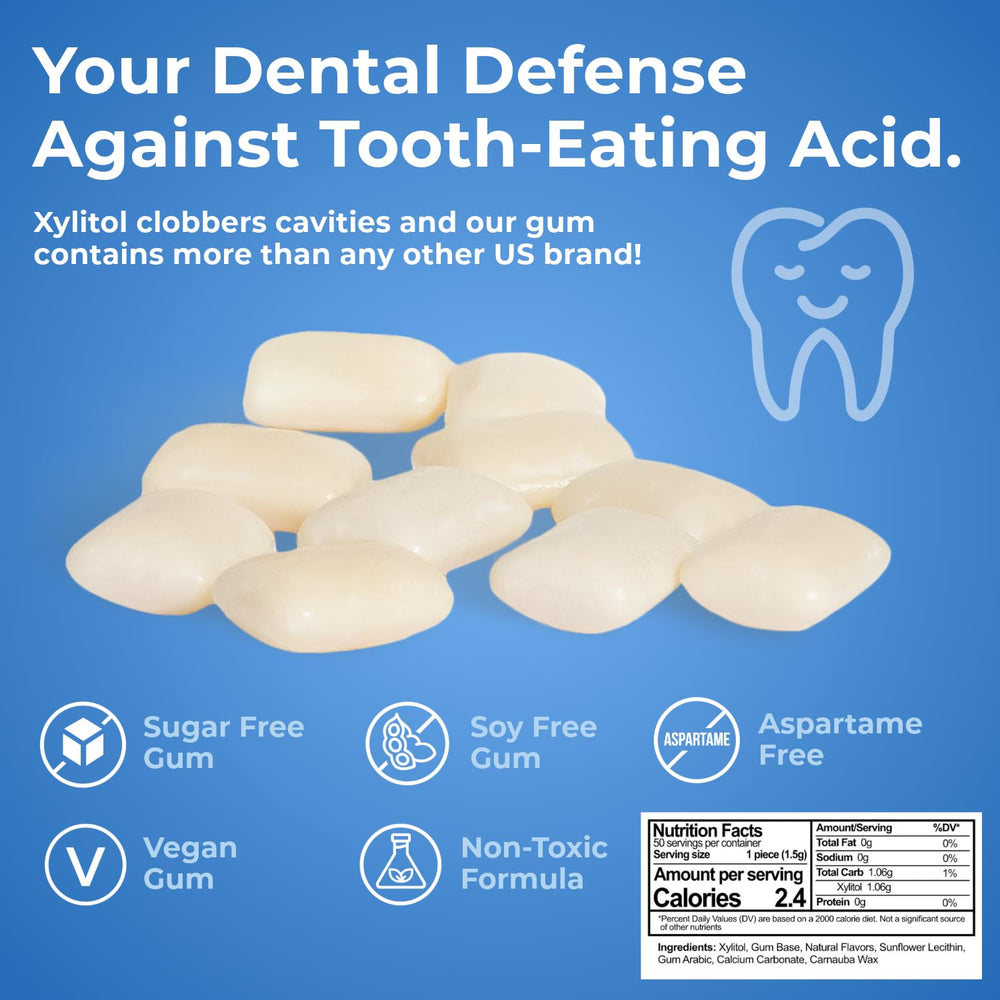 Epic Xylitol Cinnamon Gum After-Meals focus shows handy chew for post-meal freshness.