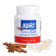 Epic Xylitol Cinnamon Gum Pack offers fresh breath and a 1.06 g xylitol chew.