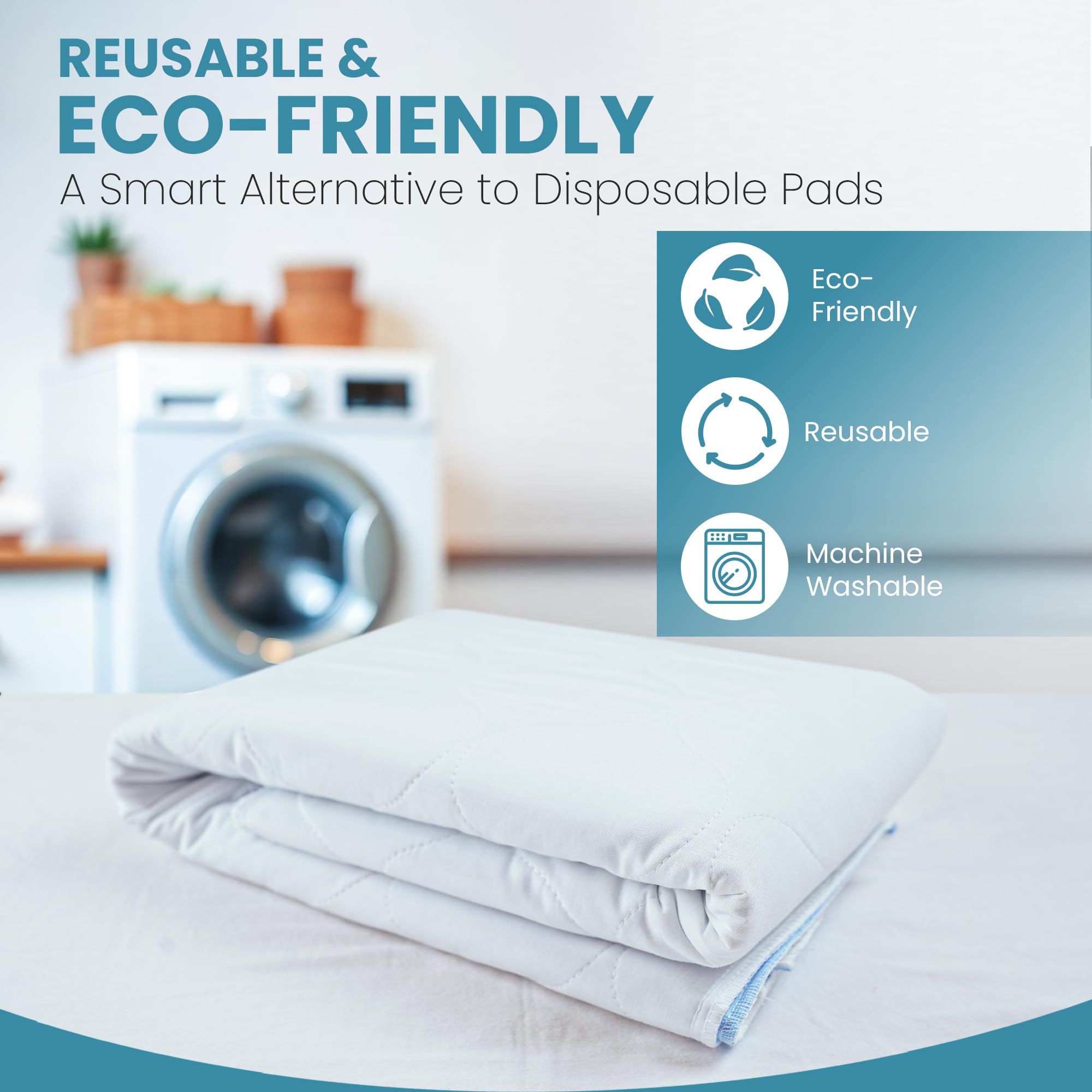 Epica care guidance shows easy machine wash and quick dry