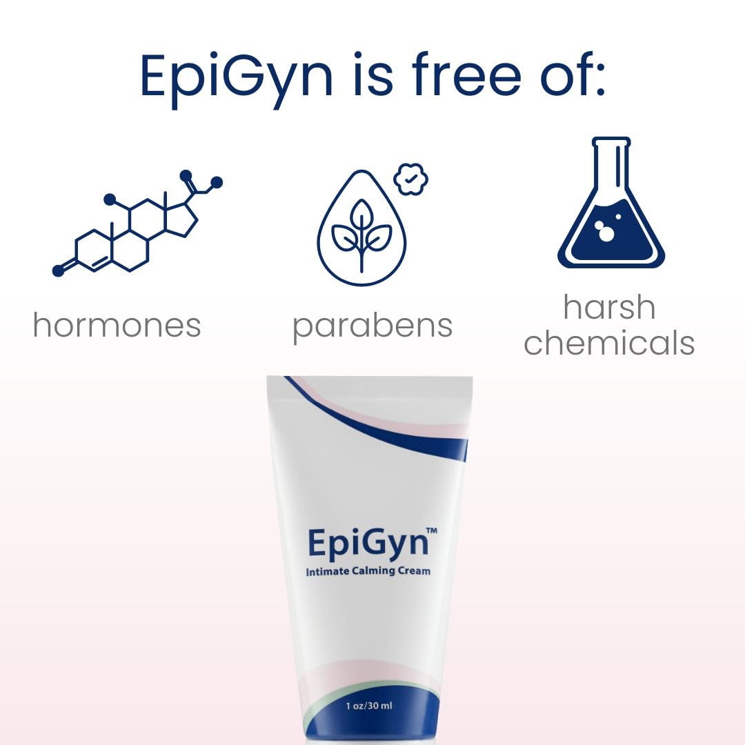 Product packaging highlights hormone-free formula for sensitive skin.
