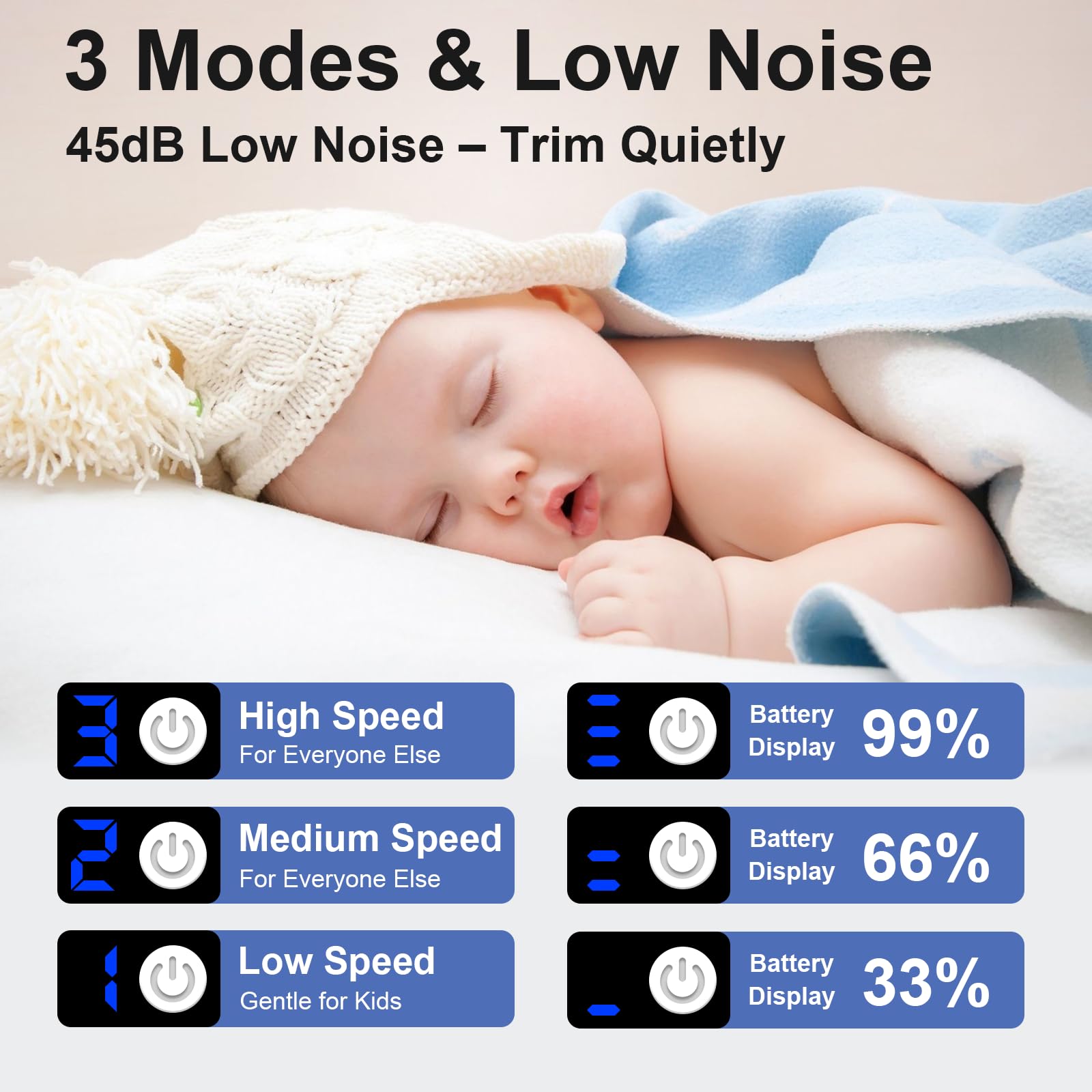 Epinovo electric nail clipper front LED light for precision in low light