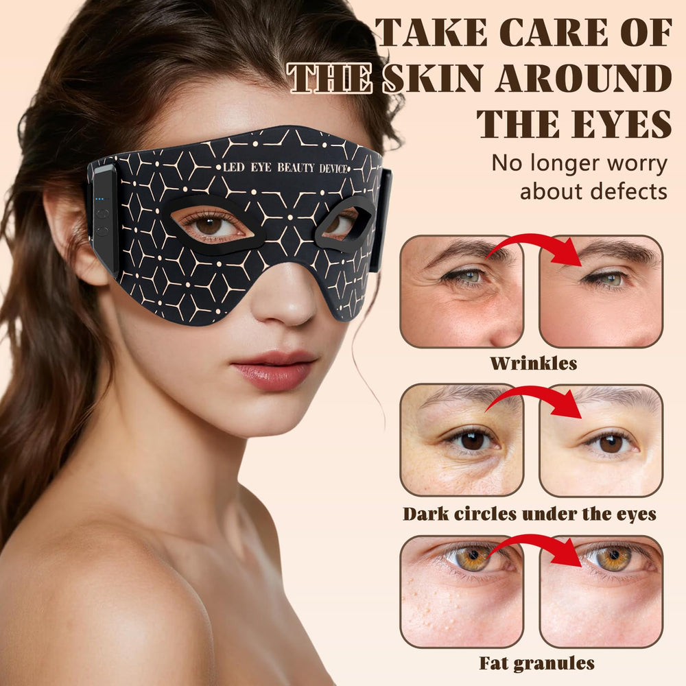 Epinuo eye mask showing five adjustable intensity levels for comfort.