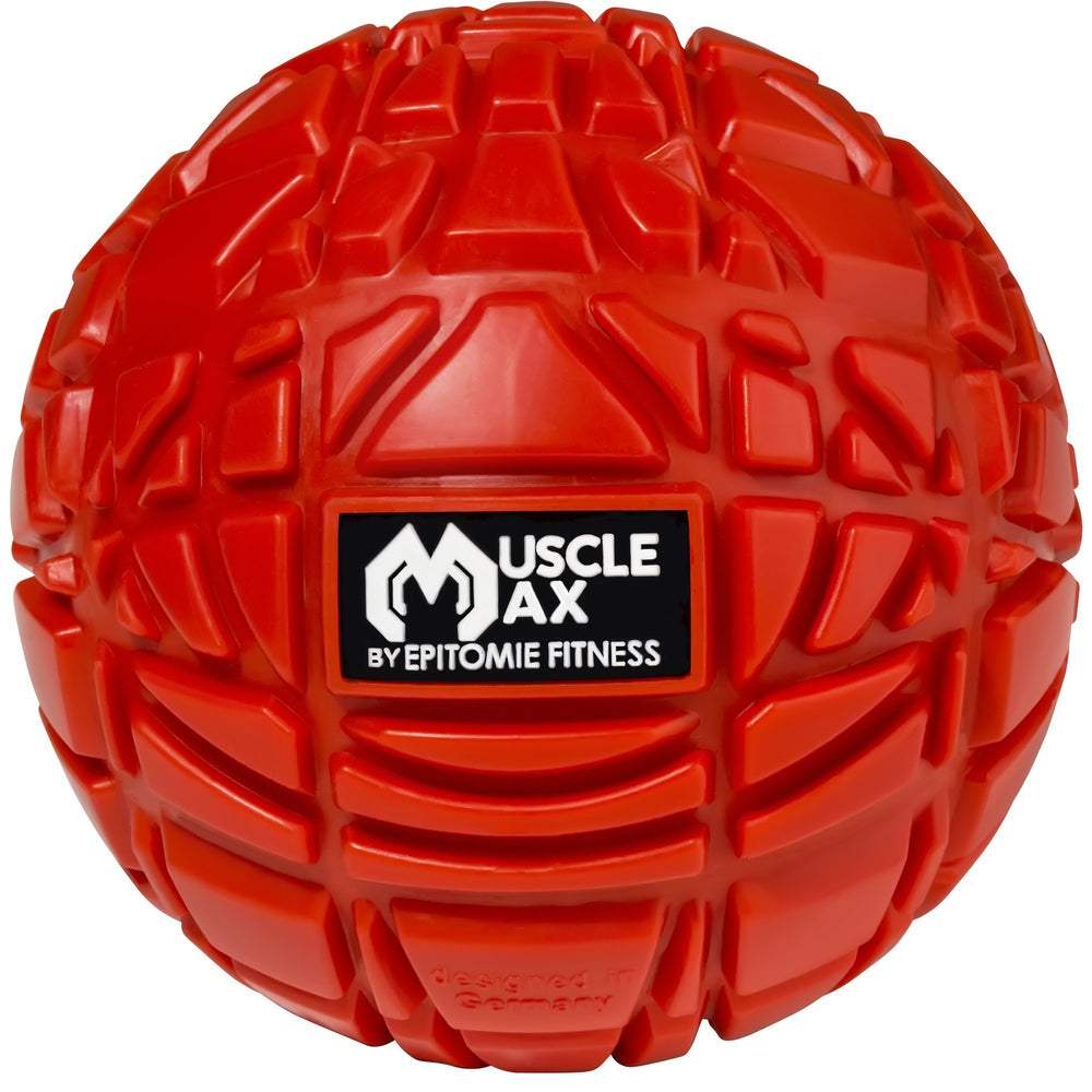 Epitomie Muscle Max Ball performing a deep tissue massage on the back