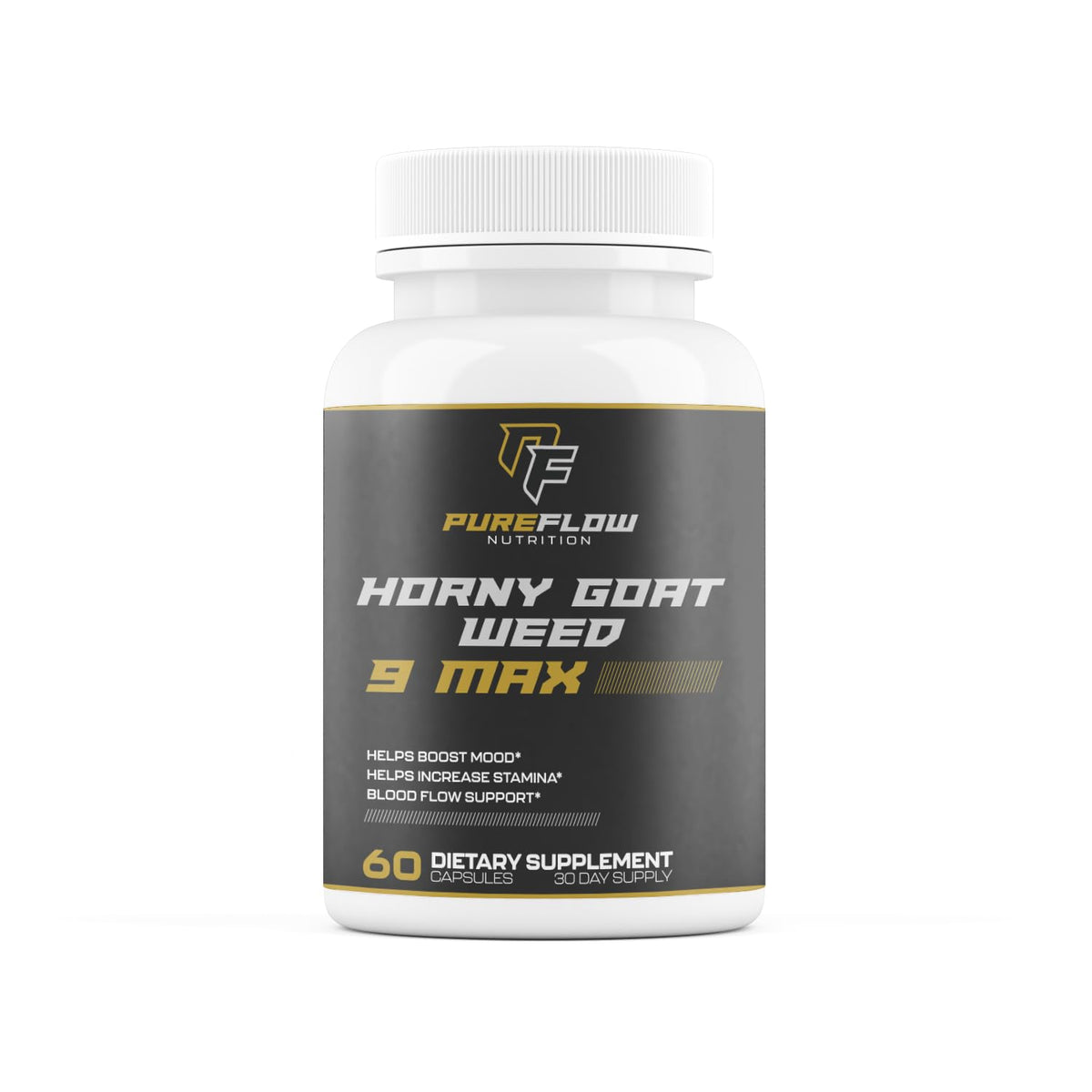 PureFlow 9 in 1 bottle from EPN Supplements for daily vitality and circulation.
