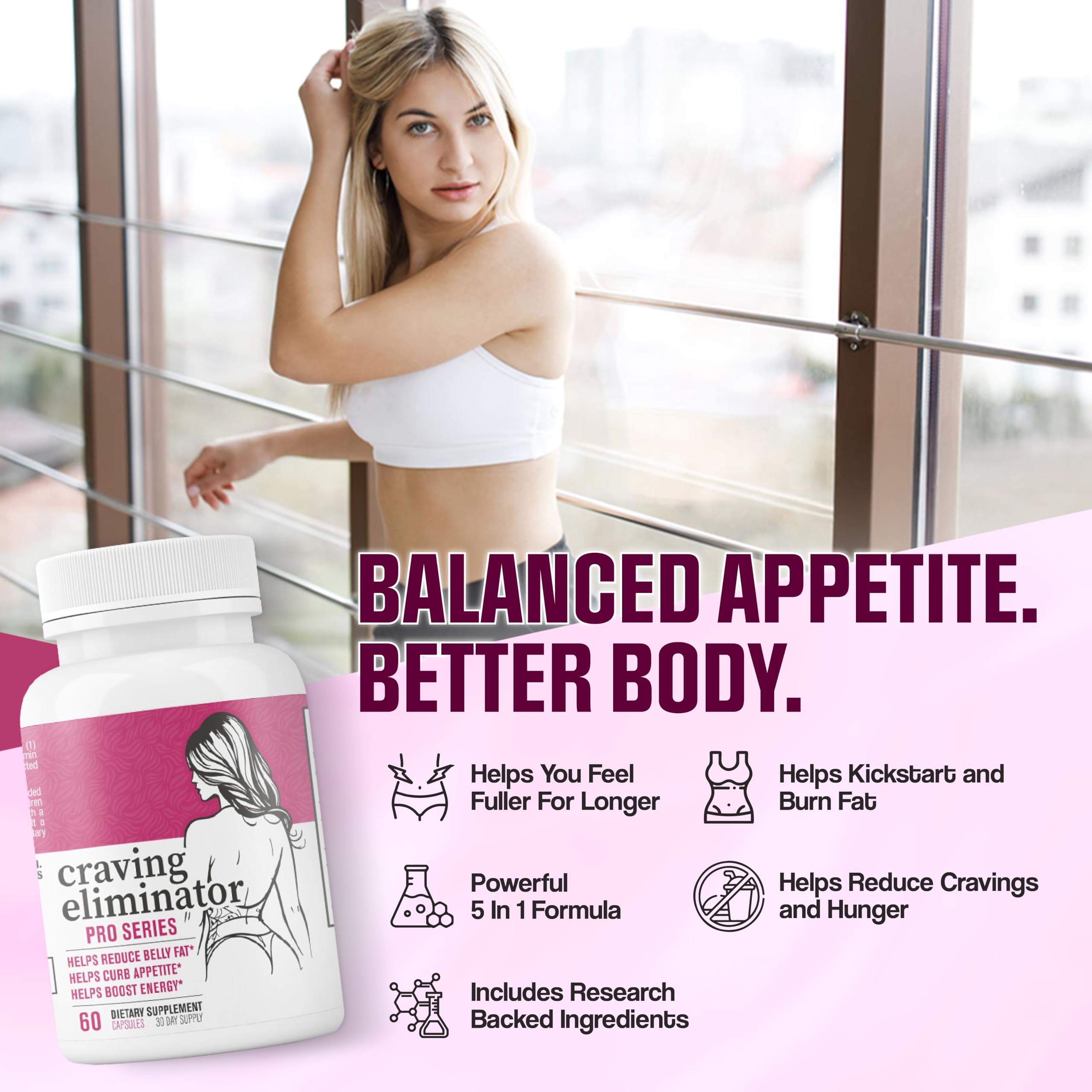 EPN Craving Eliminator Pro capsules closeup showing convenient daily-use supplement
