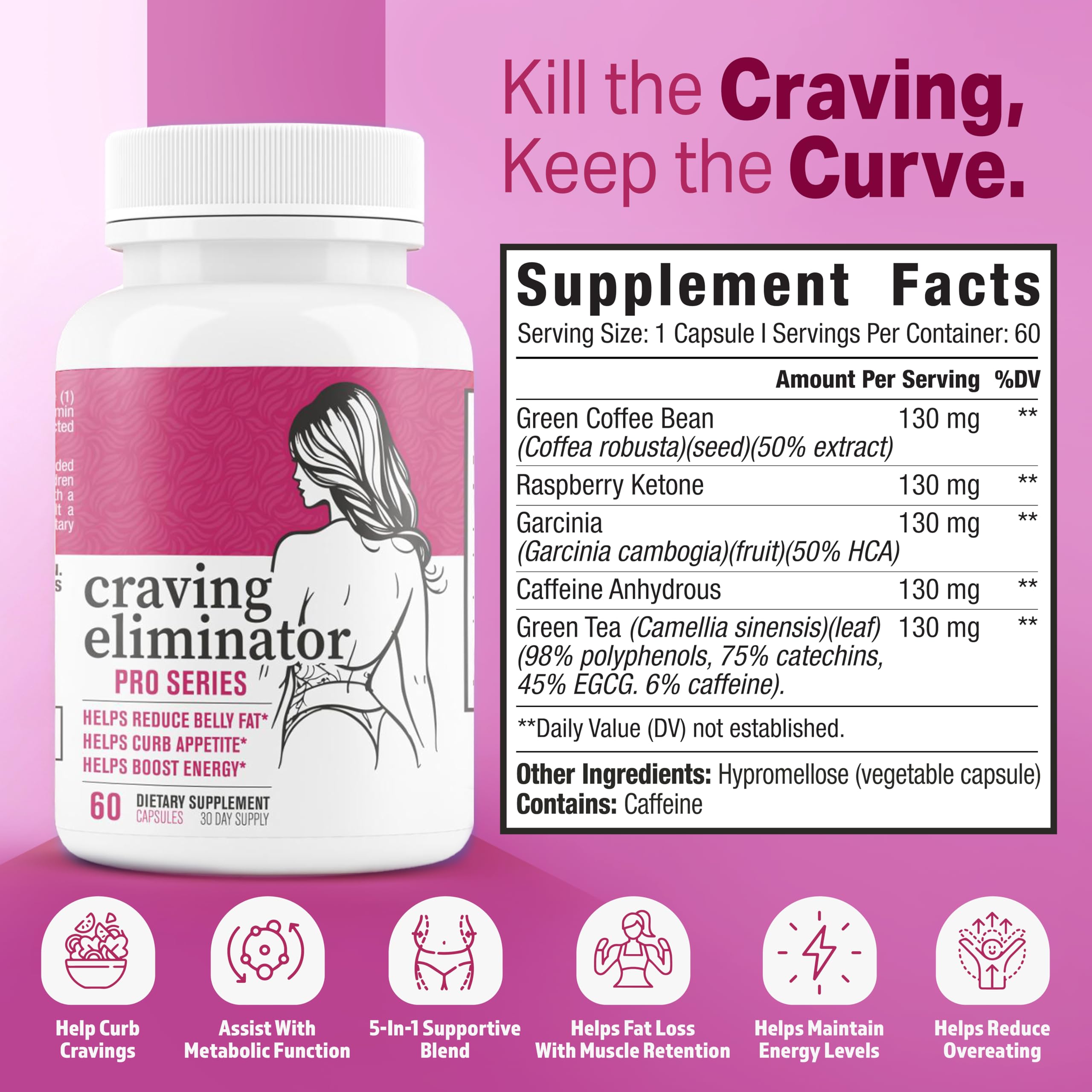 EPN Craving Eliminator Pro label closeup with clean ingredients