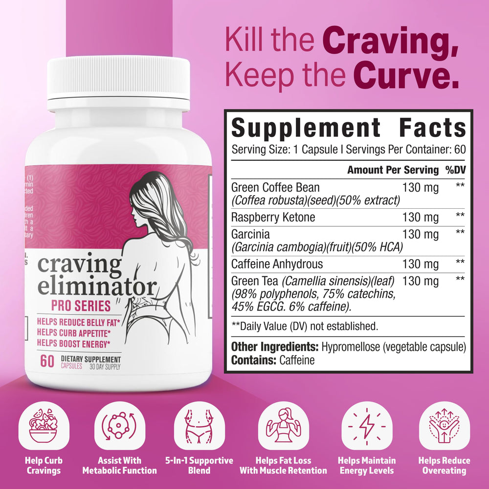 EPN Craving Eliminator Pro label closeup with clean ingredients