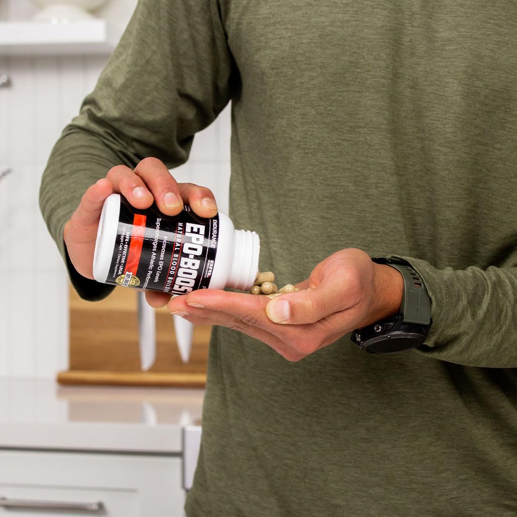USA-made facility seal on EPO-Boost packaging signals high-quality manufacturing.