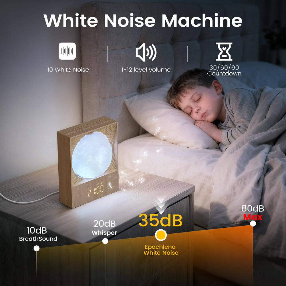 Epochleno dual alarm snooze control helps manage heavy sleepers.