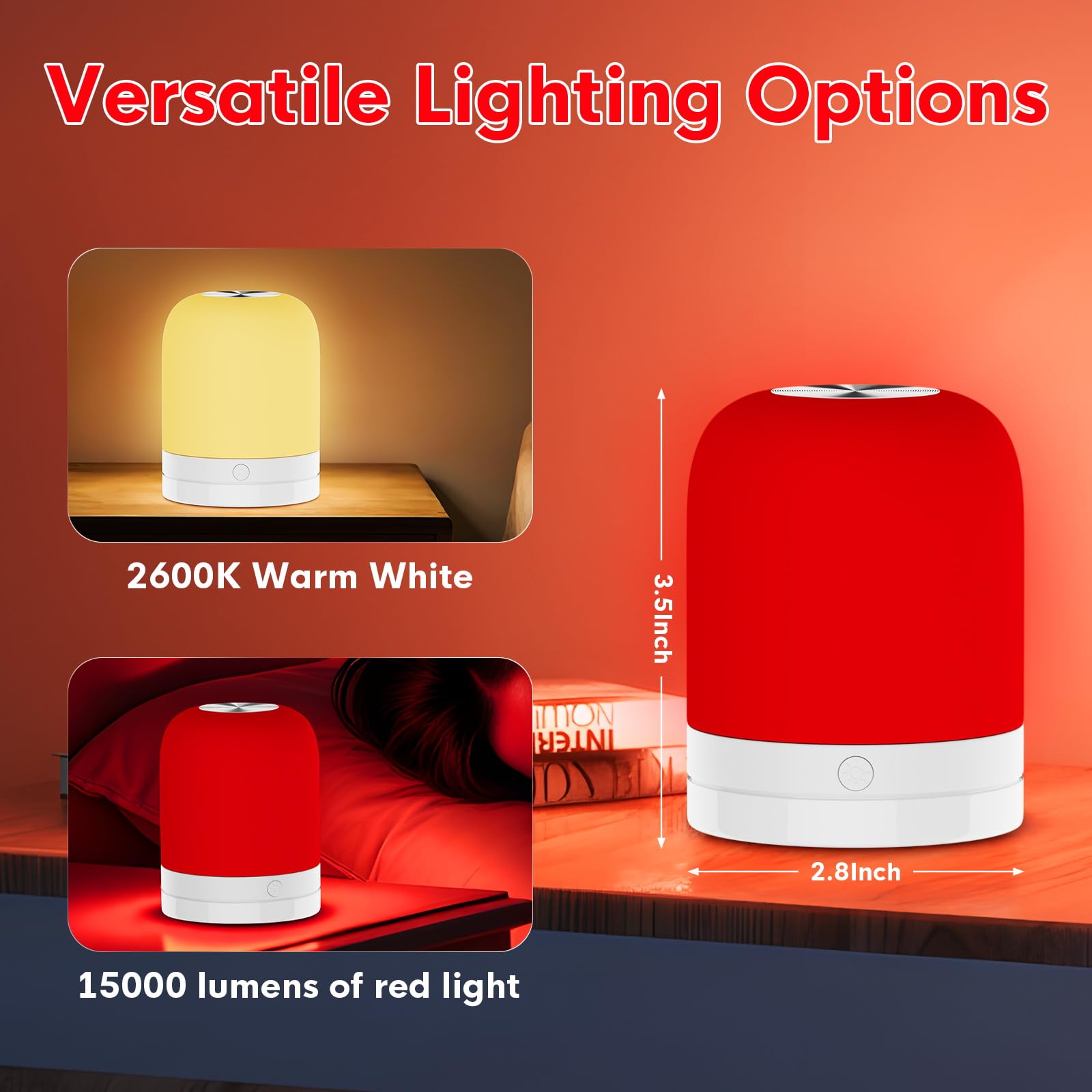 EPOE warm white mode provides cozy reading light at 2600K