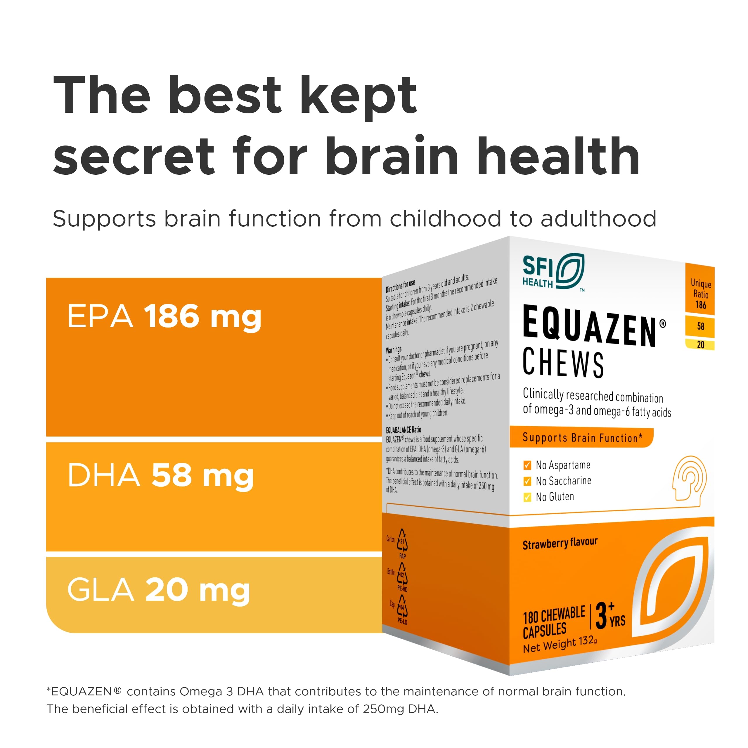 Equazen Eye Q Chews suitable for teens and adults seeking easy omega-3/6.