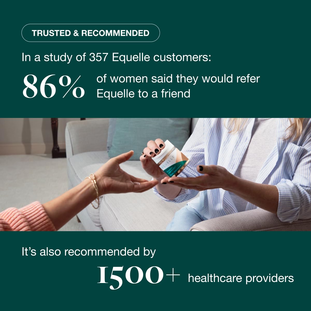 Equelle daily routine with two tablets fits naturally into busy days.