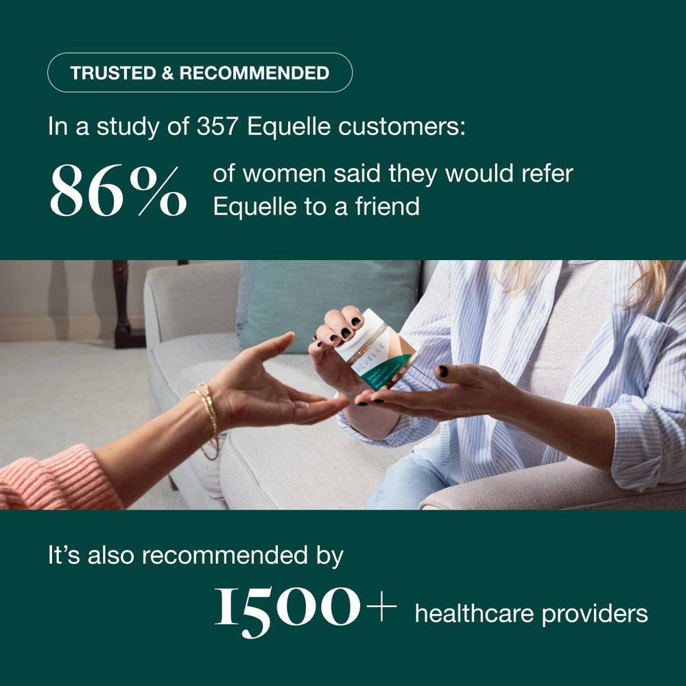 EQUELLE daily routine with two tablets, easy to take