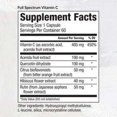 Equilife vitamin C capsules closeup shows convenient one-a-day dosing.