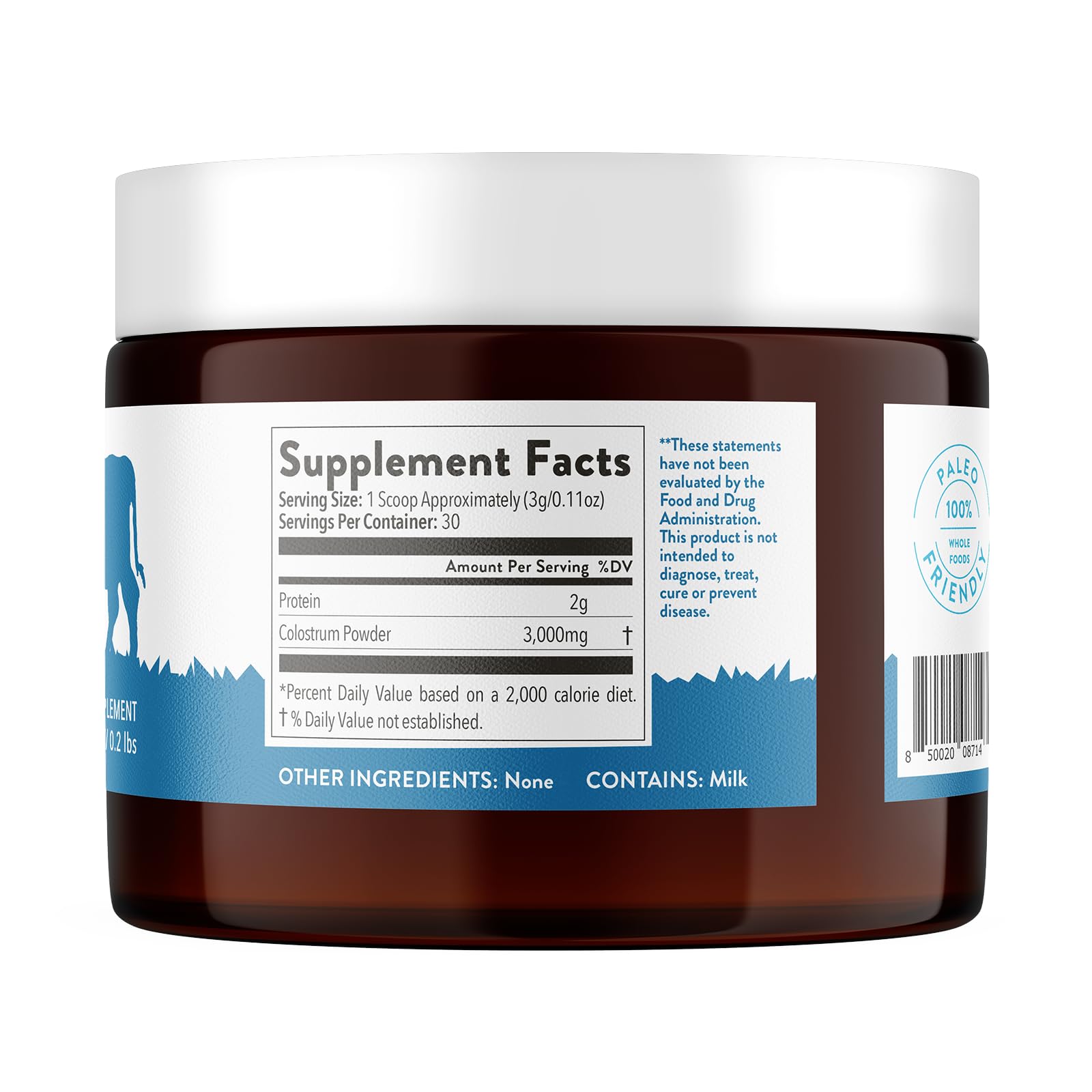 Packaging shot highlights quality and grass-fed origin of Equip Colostrum