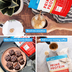 Equip Foods Prime Protein smoothie shows creamy texture and flavor appeal
