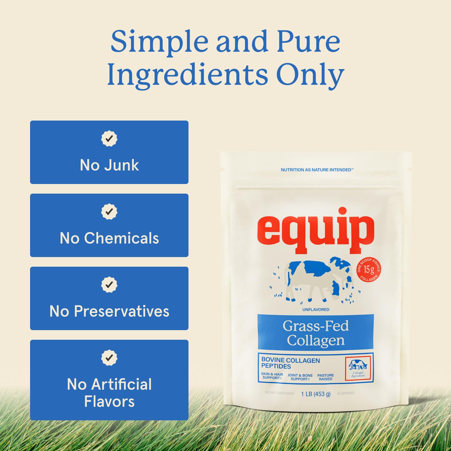 Equip unflavored collagen tub on kitchen counter for recipes and blends.
