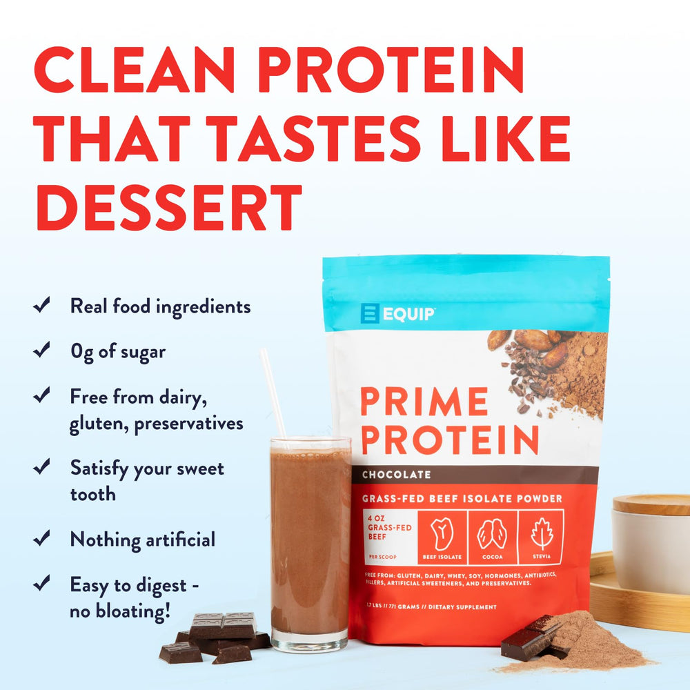 Prime protein scoop indicating precise serving size for daily use.