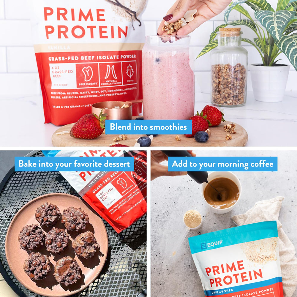 Equip Prime Vanilla Powder Pour capture smooth, dessert-like flavor with no added sugar