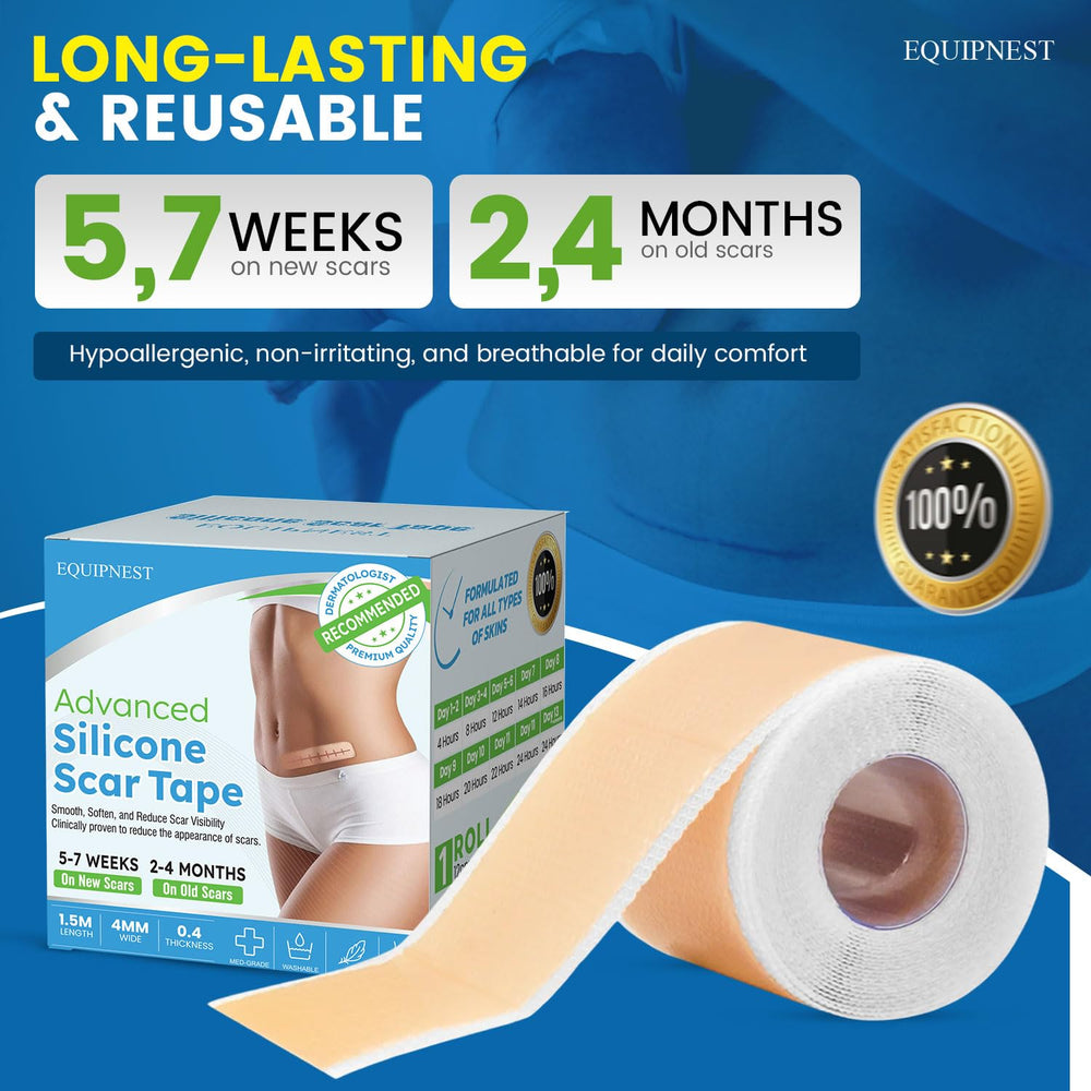 EQUIPNEST silicone scar sheets breathable structure supports comfort.