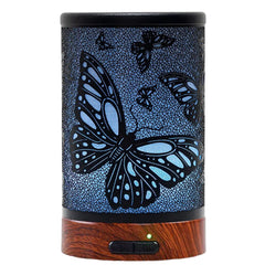 EQUSUPRO essential oil diffuser with black metal top for elegant aromatherapy