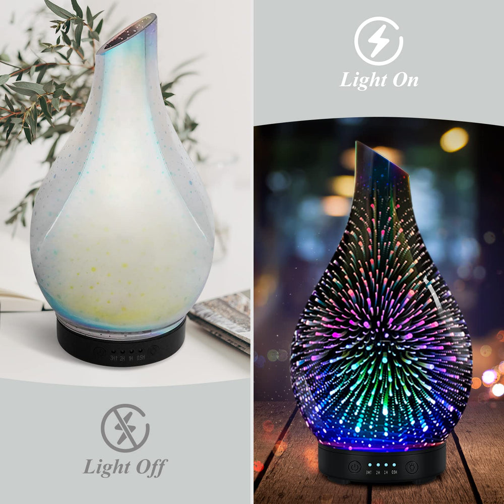 EQUSUPRO diffuser showing seven LED colors for ambient lighting