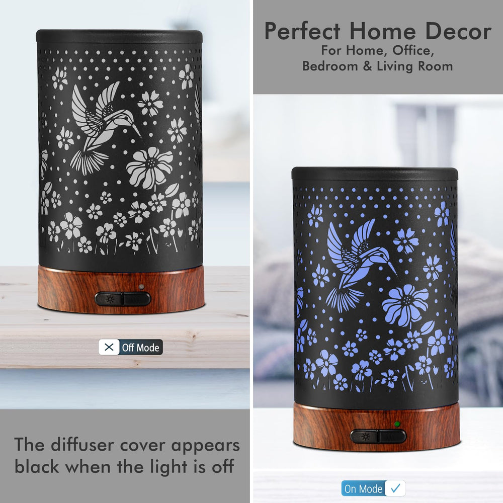EQUSUPRO diffuser with hummingbird pattern adds elegance to home or office.
