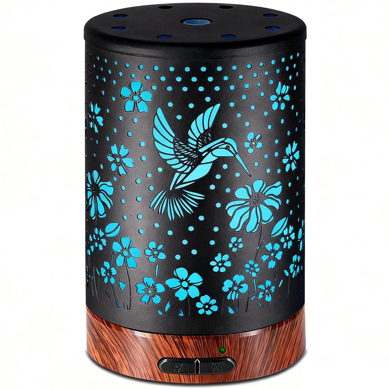 EQUSUPRO metal-cover diffuser with hummingbird pattern for modern decor.
