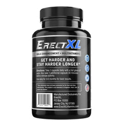 ErectXL capsules close-up emphasizing easy daily intake.